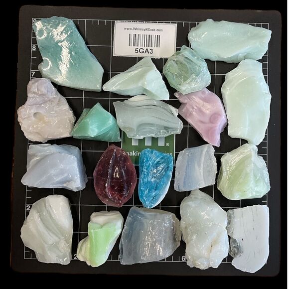 Art Glass Cullet Glowing Manganese Uranium Glass Bulk Assortment 3 LBS #5GA3 - Picture 10 of 10